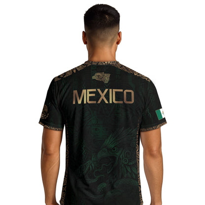 Mexico Green Gold Aztec Eagle Warrior Soccer Jersey